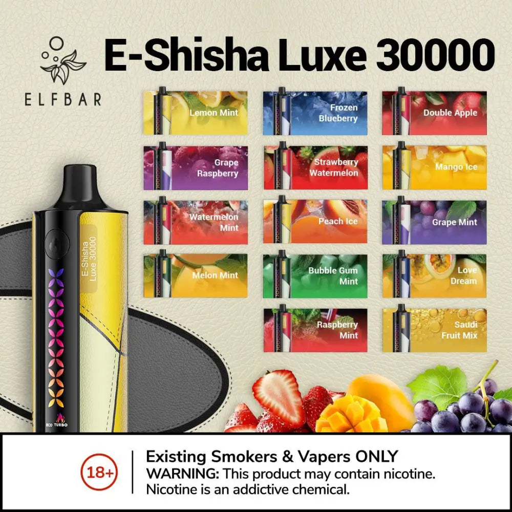 E-shisha Luxe 30000 Disposable Vape - Strawberry Watermelon - Disposable Vape - Vapes Uae