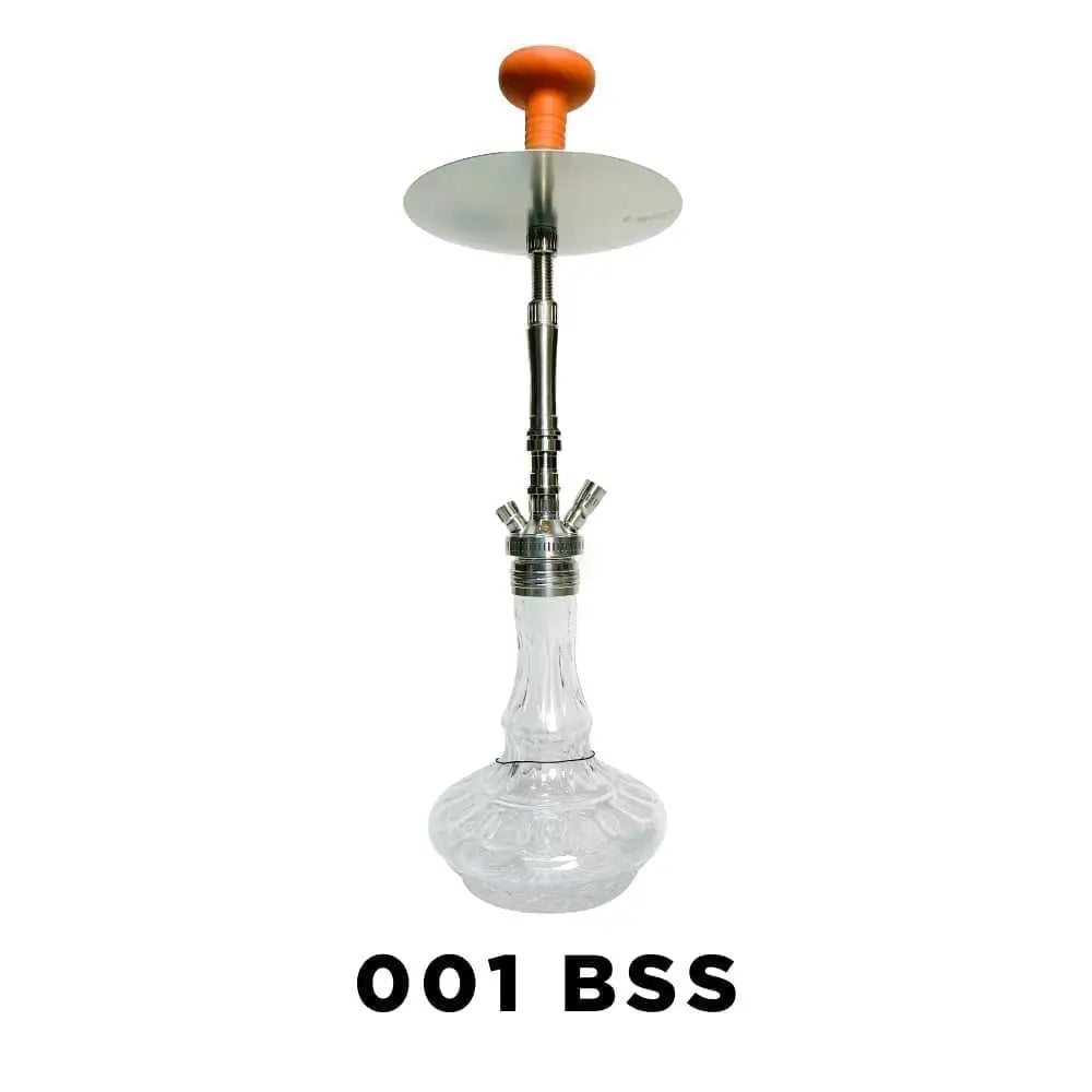 Elegant Crystal Base Hookah with 3 Hoses - Richman Shisha Big 001 Bss - Clear - Hookah - Vapes Uae