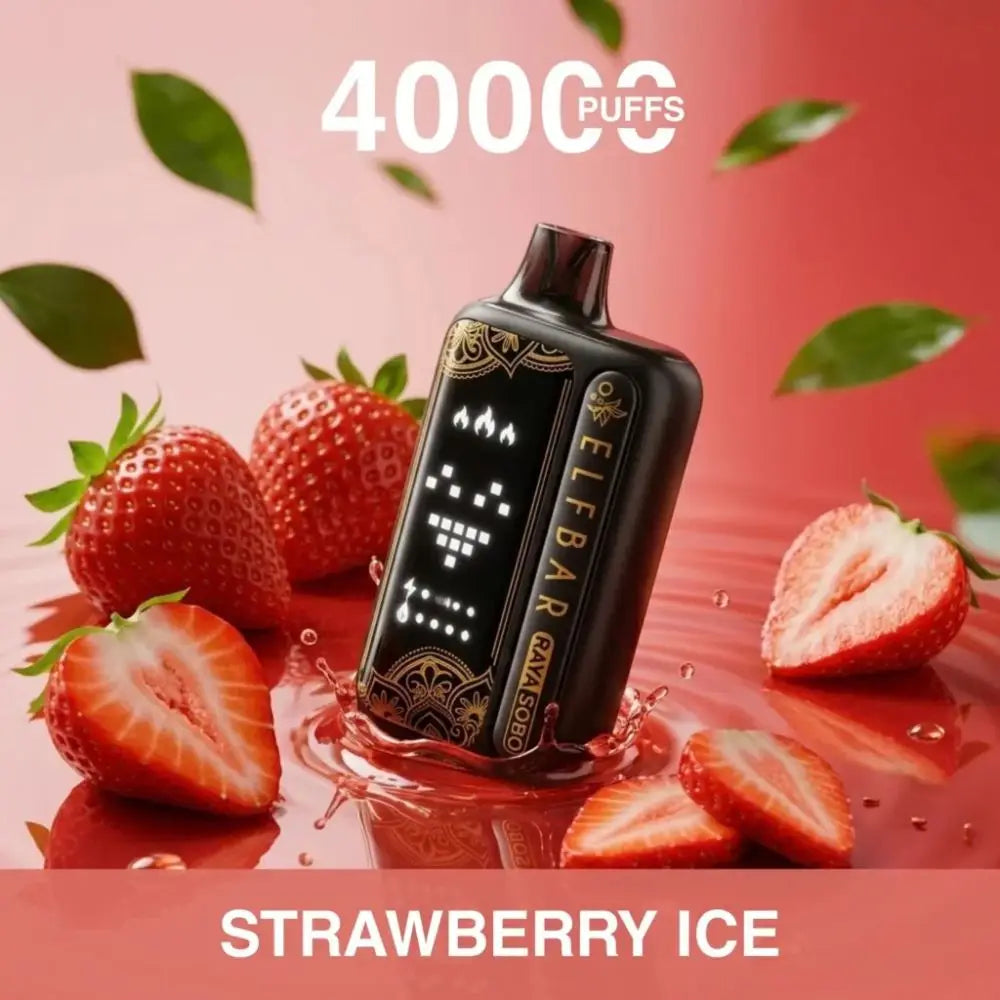 Elf Bar Raya Sobo 40000 Puffs Disposable Vape - Strawberry Ice - Disposable Vape - Vapes Uae