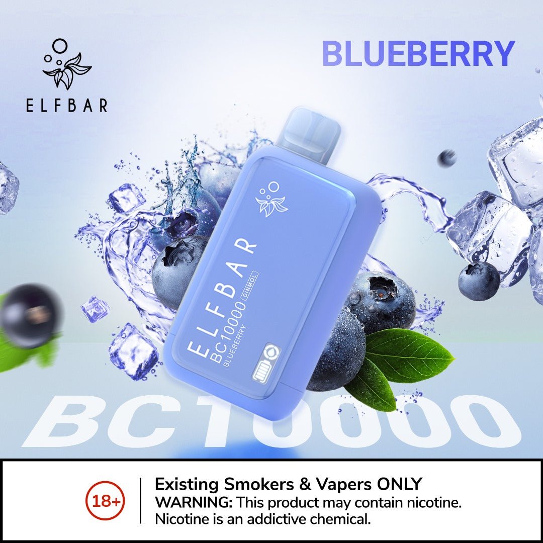 Elfbar bc10000 puffs - blueberry - disposable vape - vapes uae