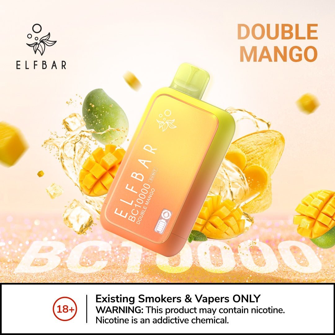 Elfbar bc10000 puffs - double mango - disposable vape - vapes uae