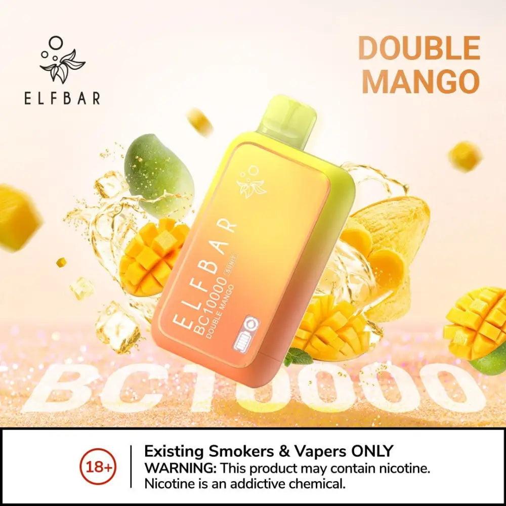 Elfbar Bc10000 Puffs - Double Mango - Disposable Vape - Vapes Uae