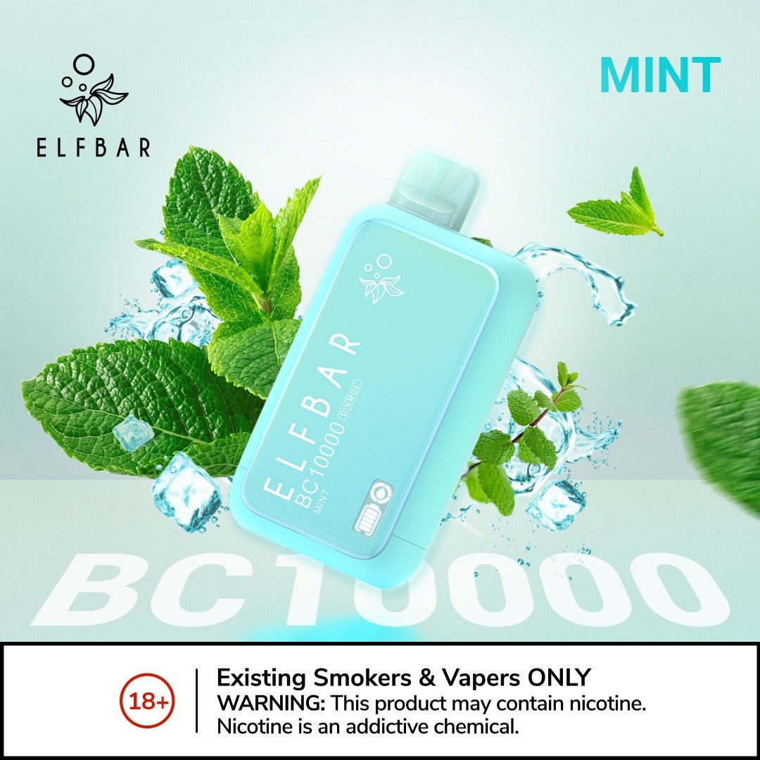 Elfbar bc10000 puffs - mint - disposable vape - vapes uae