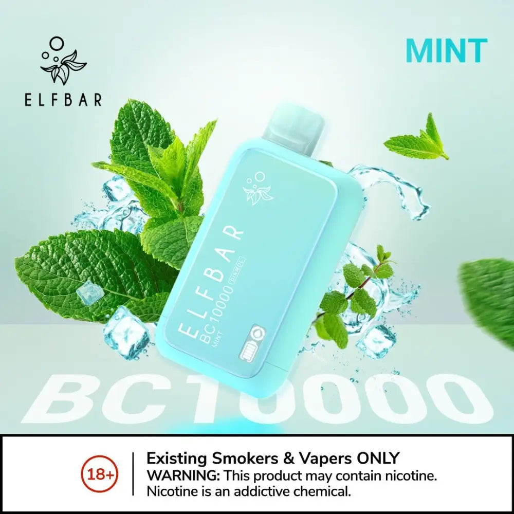 Elfbar Bc10000 Puffs - Mint - Disposable Vape - Vapes Uae