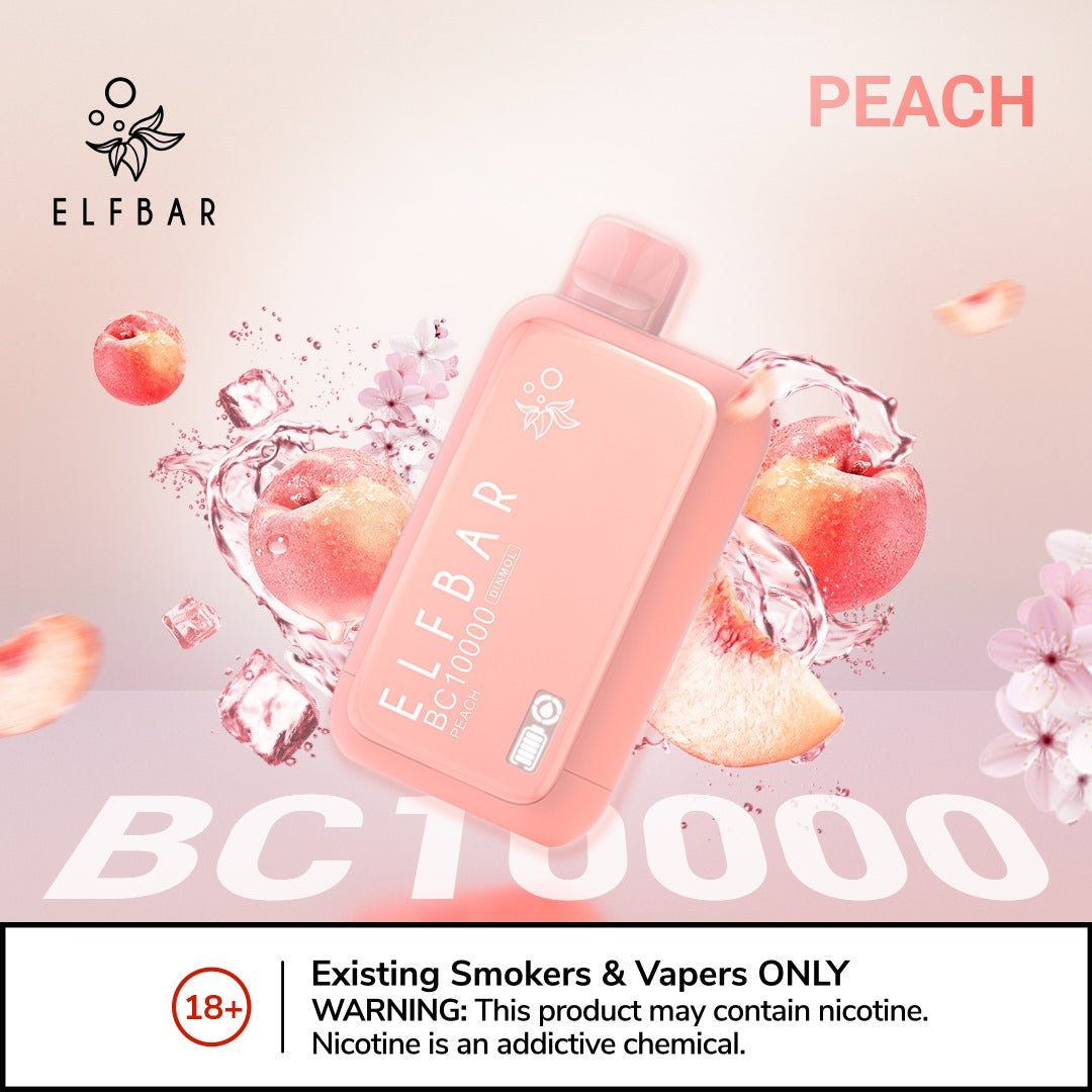 Elfbar bc10000 puffs - peach - disposable vape - vapes uae