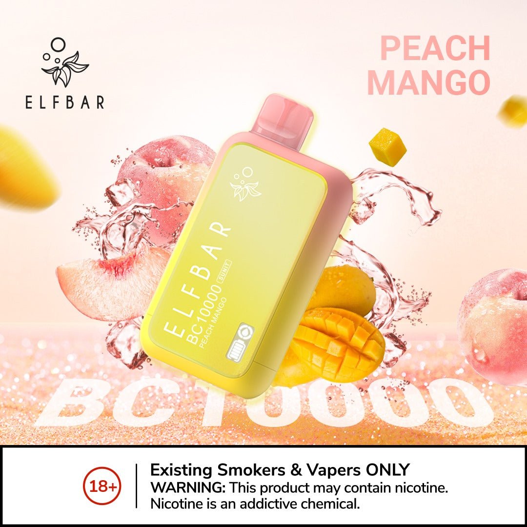 Elfbar bc10000 puffs - peach mango - disposable vape - vapes uae