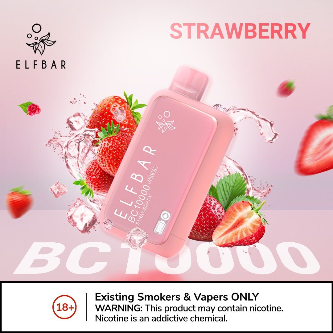 Elfbar bc10000 puffs - strawberry - disposable vape