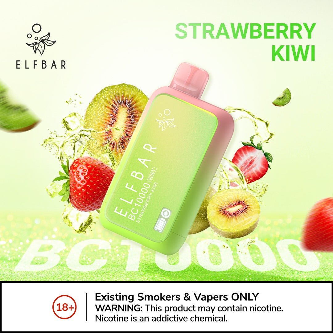 Elfbar bc10000 puffs - strawberry kiwi - disposable vape - vapes uae