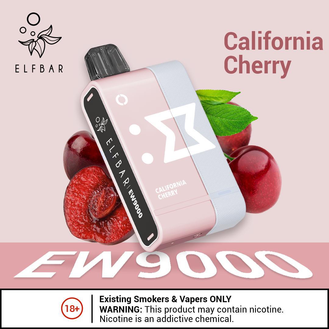 Elfbar ew9000 pods - california cherry - disposable vape - vapes uae