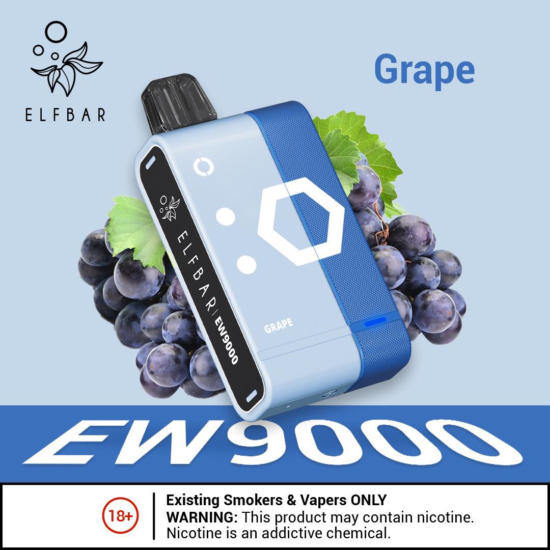 Elfbar ew9000 pods - grape - disposable vape - vapes uae