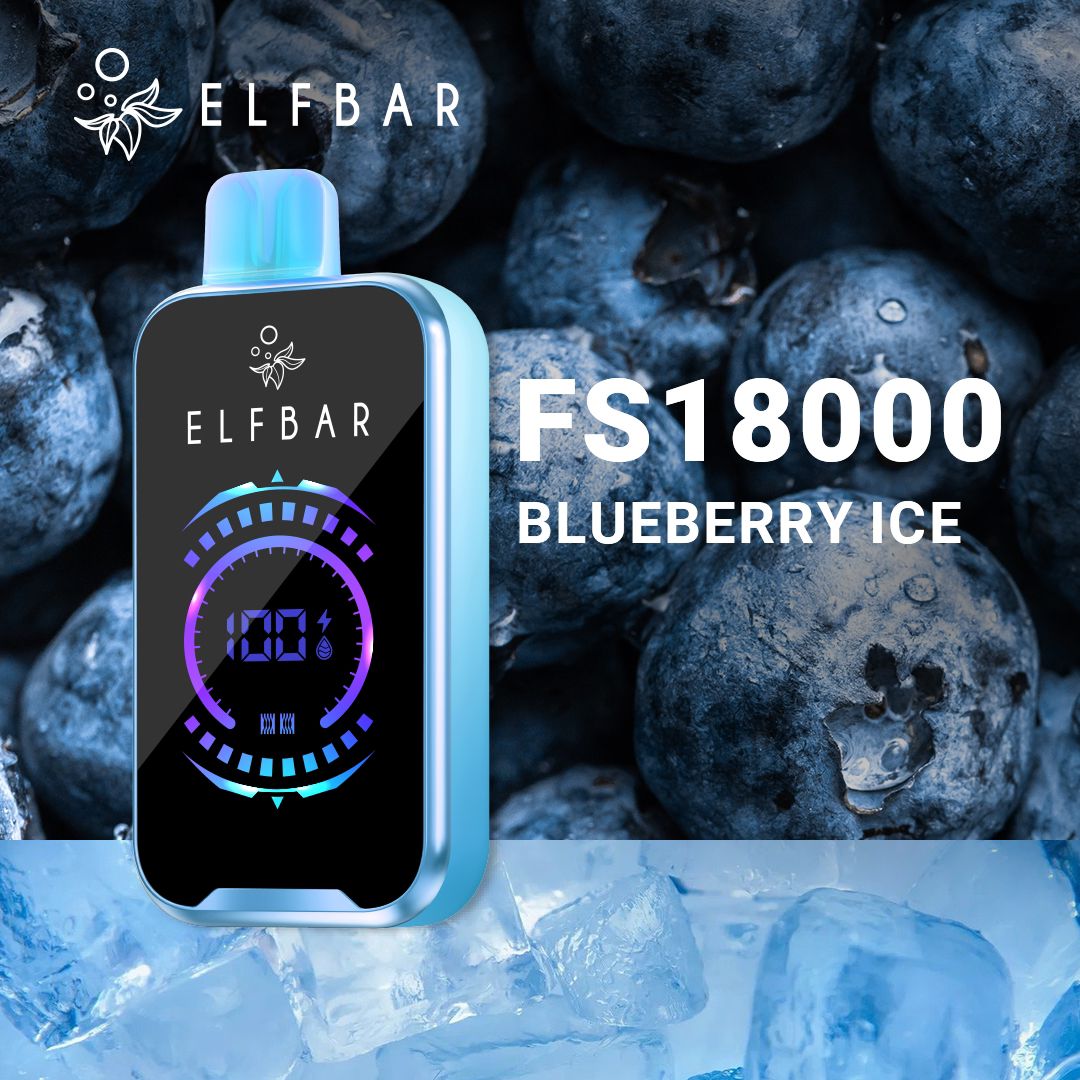 Elfbar fs18000 puffs - blueberry ice - disposable vape - vapes uae