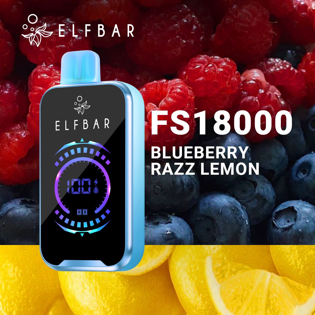 Elfbar fs18000 puffs - blueberry razz lemon - disposable vape - vapes uae