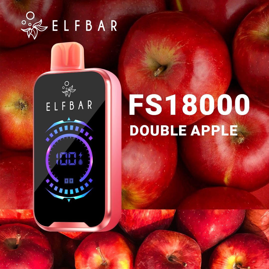 Elfbar fs18000 puffs - double apple - disposable vape - vapes uae