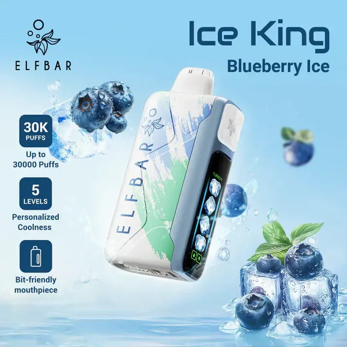 Elfbar Ice King 30000 Puffs Disposable Vape - Blueberry Ice - Disposable Vape - Vapes Uae