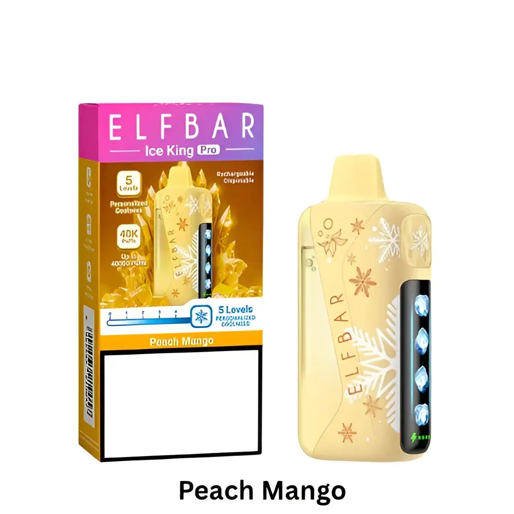 Elfbar Ice King Pro 40000 Puffs Disposable Vape - Peach Mango - Disposable Vape - Vapes Uae