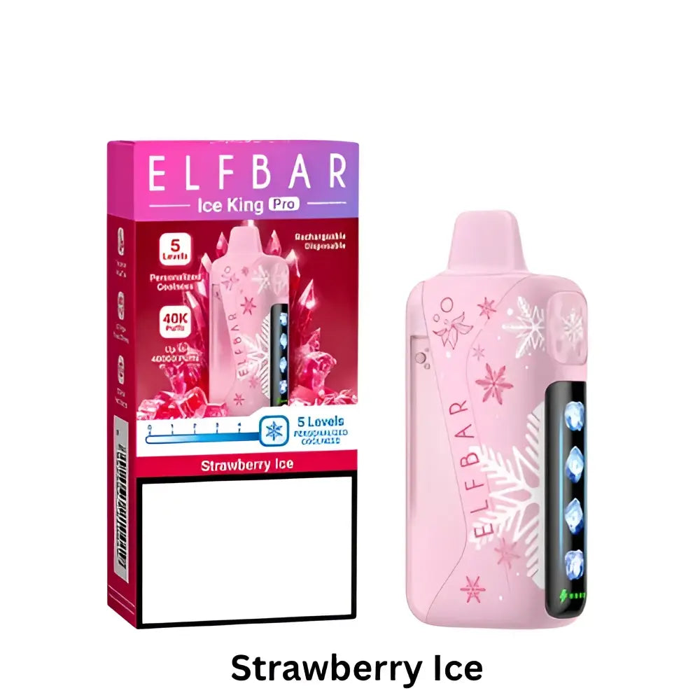 Elfbar Ice King Pro 40000 Puffs Disposable Vape - Strawberry Ice - Disposable Vape - Vapes Uae