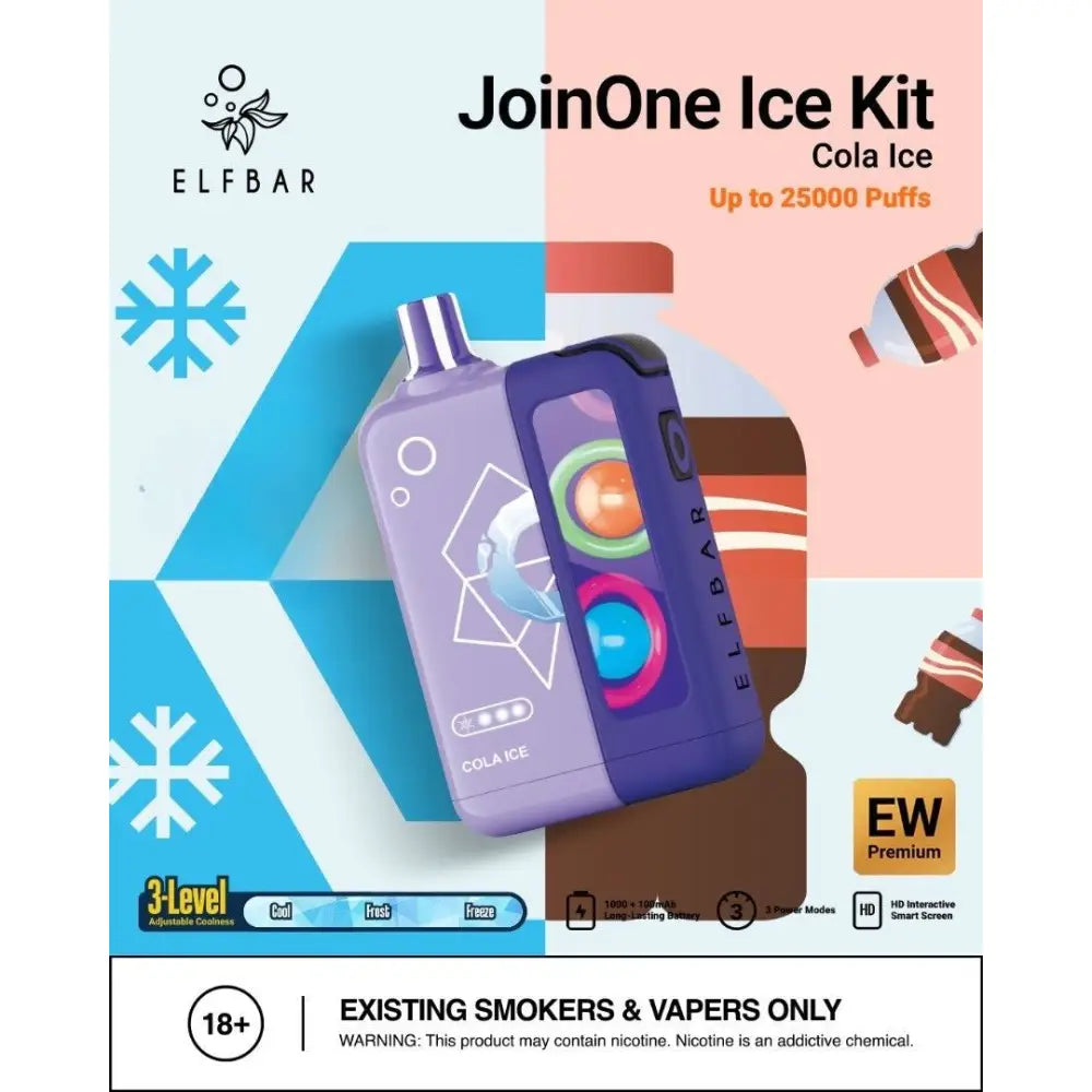 Elfbar Join one Ice Kit 25000 Puffs Disposable Vape - Cola Ice - Disposable Vape - Vapes Uae