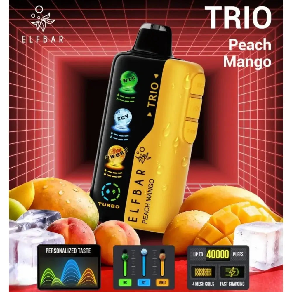 Elfbar Trio 40000 Puffs Disposable Vape - Peach Mango - Disposable Vape - Vapes Uae