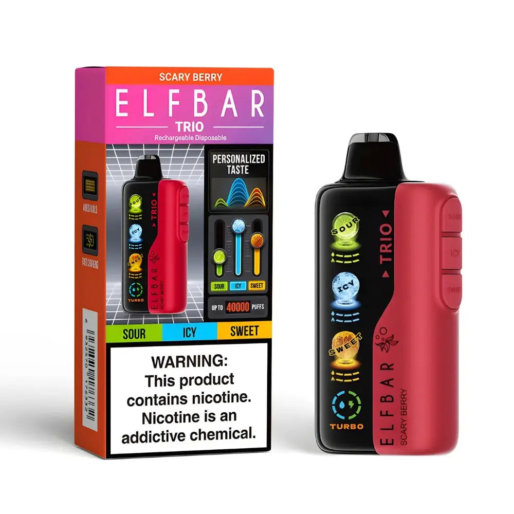 Elfbar Trio 40000 Puffs Disposable Vape - Scary Berry - Disposable Vape - Vapes Uae