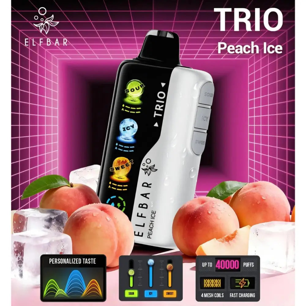 Elfbar Trio 40000 Puffs Disposable Vape - Peach Ice - Disposable Vape - Vapes Uae