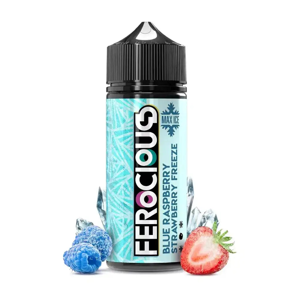 Ferocious Max Ice Bar Juice E-liquid - Blue Raspberry Strawberry Freeze / 3mg + 60ml - E-liquid - Vapes Uae