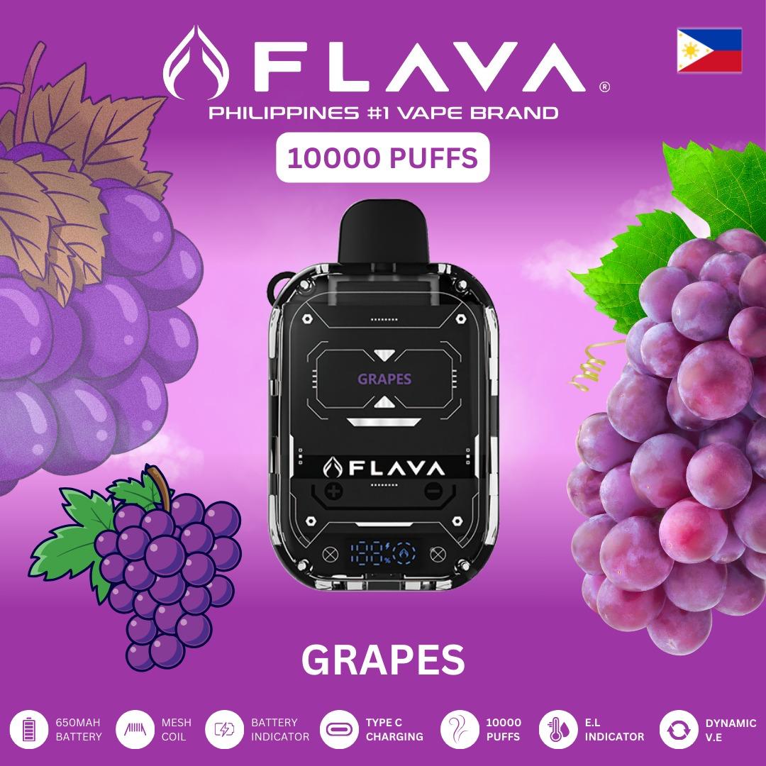 Flava 10000 Puffs Disposable Vape - Grape - Disposable Vape - Vapes Uae