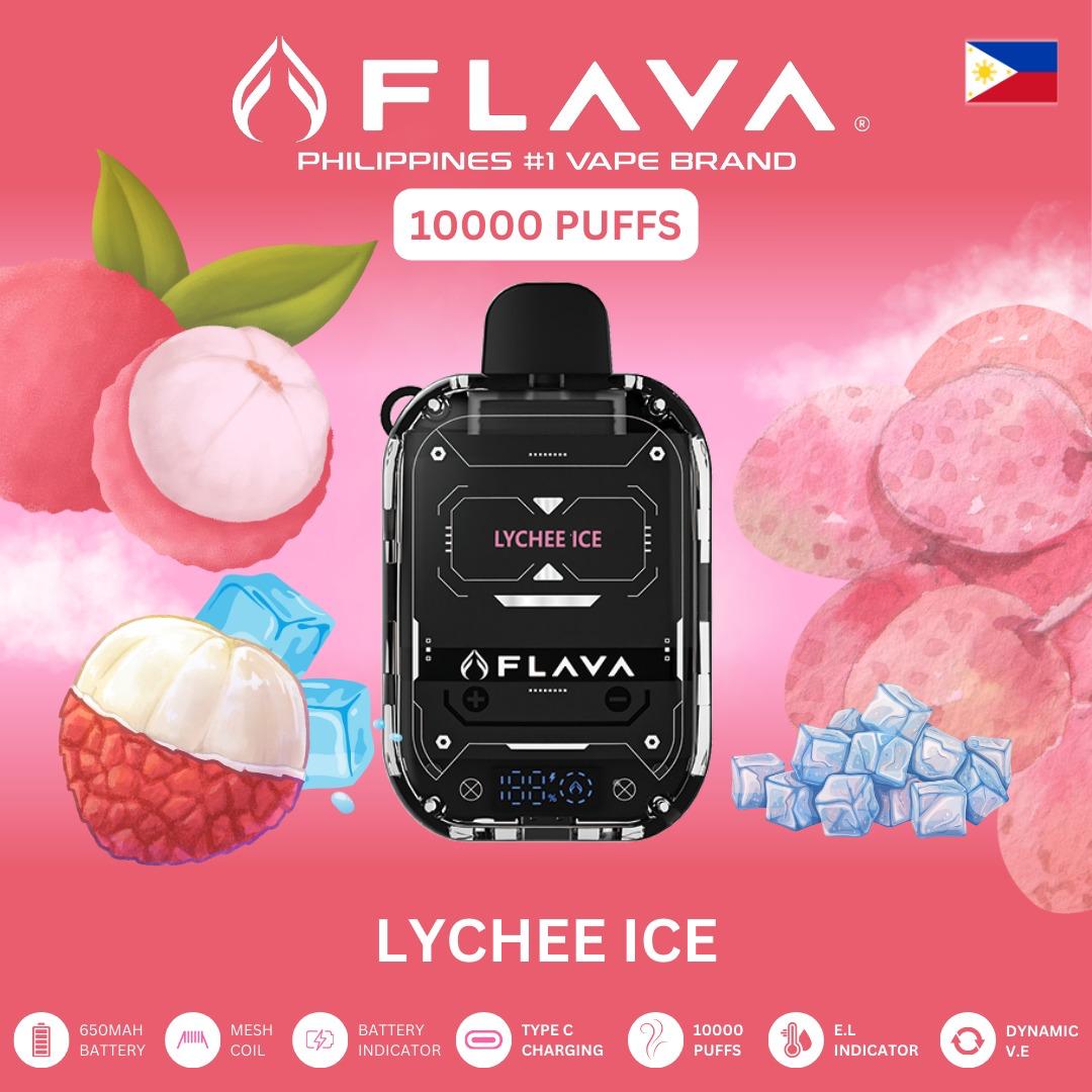 Flava 10000 Puffs Disposable Vape - Lychee Ice - Disposable Vape - Vapes Uae