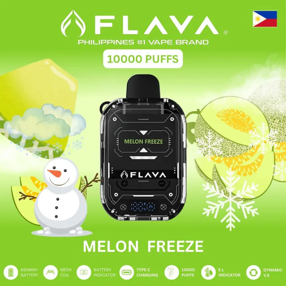 Flava 10000 Puffs Disposable Vape - Melon Freeze - Disposable Vape - Vapes Uae