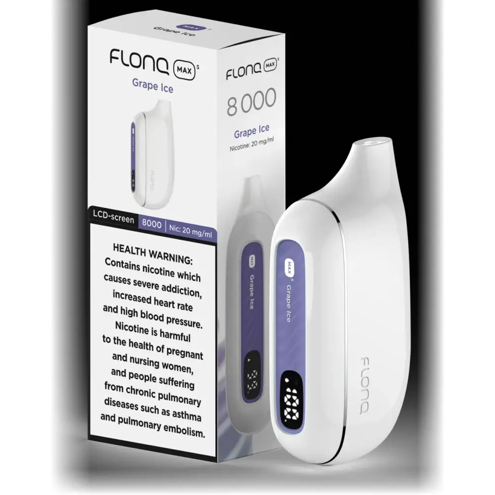 Flonq Disposable 8000 Puffs - Grape Ice - Disposable Vape - Vapes Uae