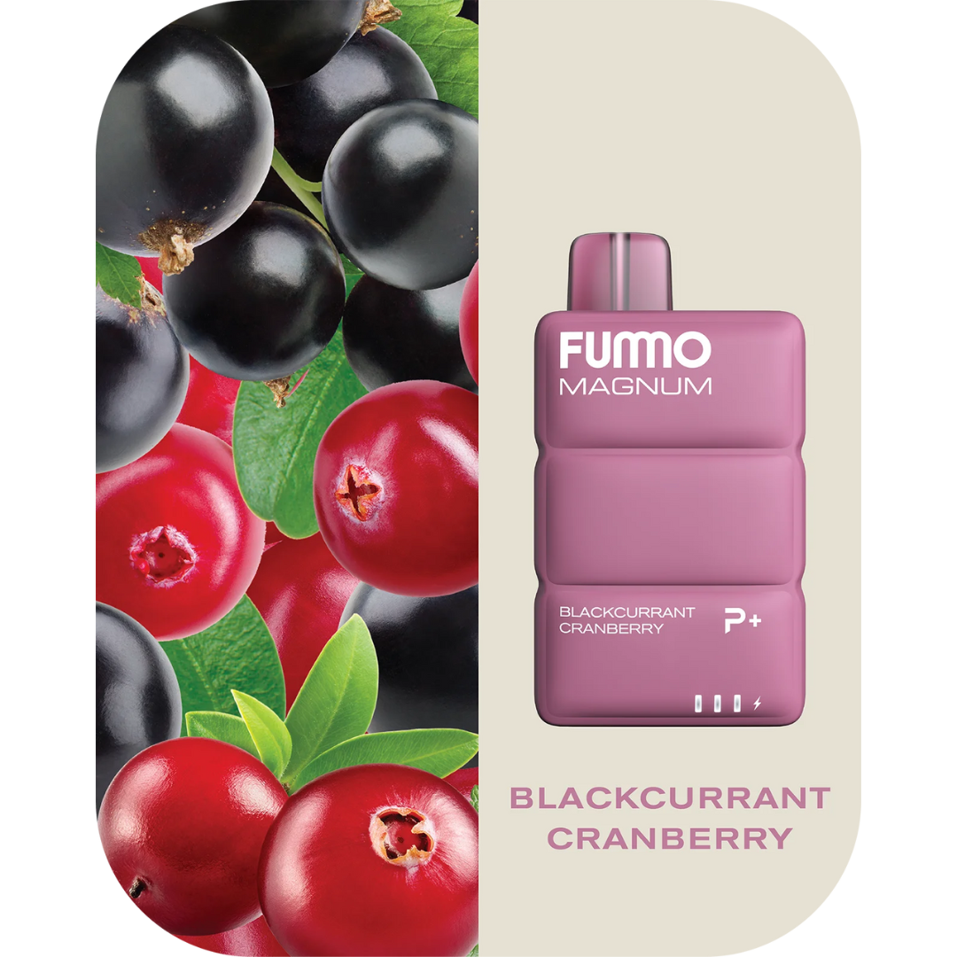 Fummo magnum 8k puffs disposable - black currant cranberry - disposable vape