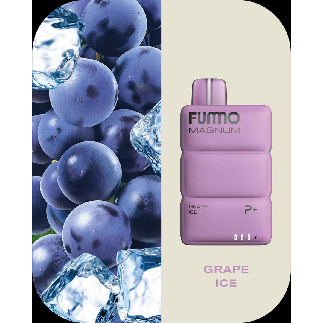 Fummo magnum 8k puffs disposable - grape ice - disposable vape - vapes uae