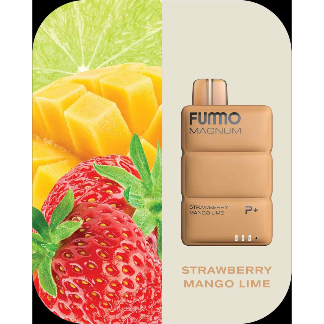 Fummo magnum 8k puffs disposable - strawberry mango lime - disposable vape