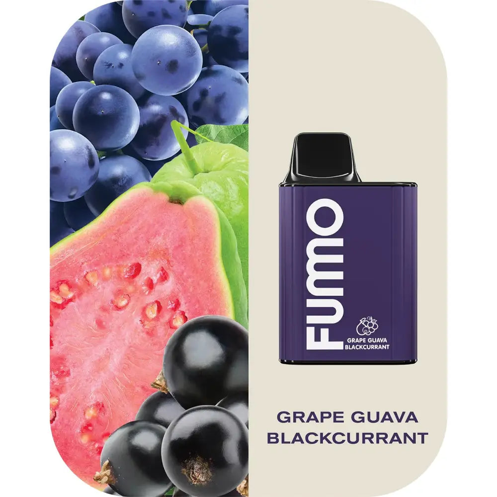 Fumo King 6000 Puffs Disposable Vape - Grape Guava Blackcurrant - Disposable Vape - Vapes Uae