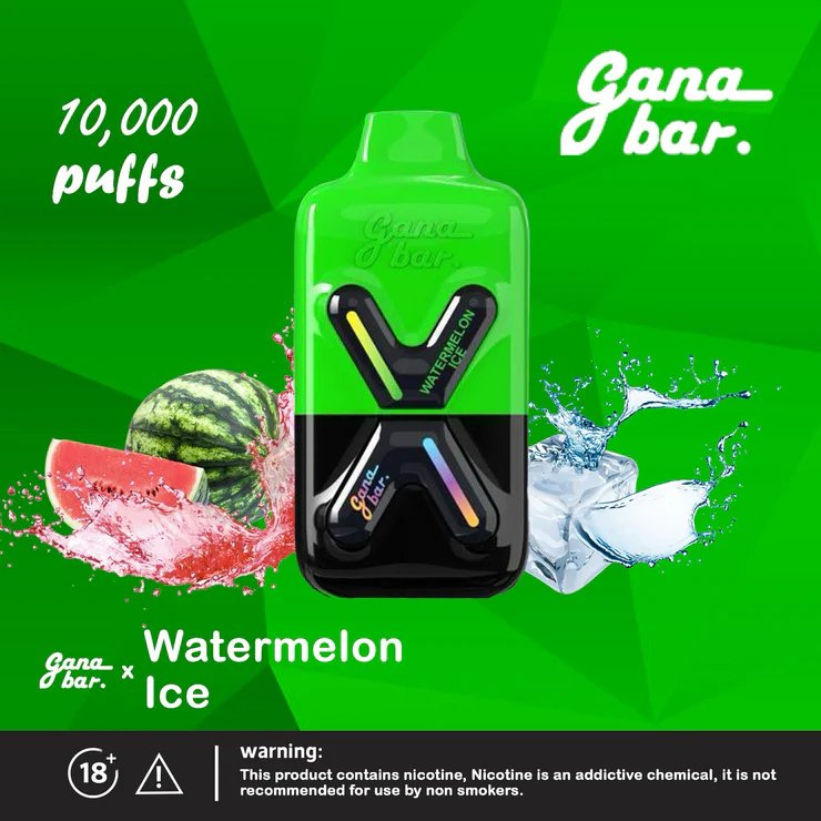 Gana bar 10000 puffs - watermelon ice - disposable vape - vapes uae