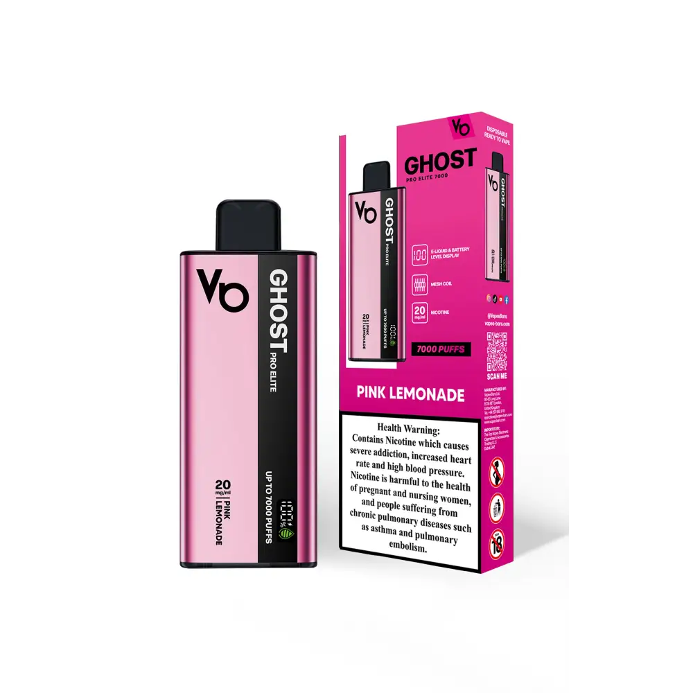 Ghost Pro Elite 7000 Puffs Disposable Vape Pink Lemonade Disposable Vape Vapes Uae
