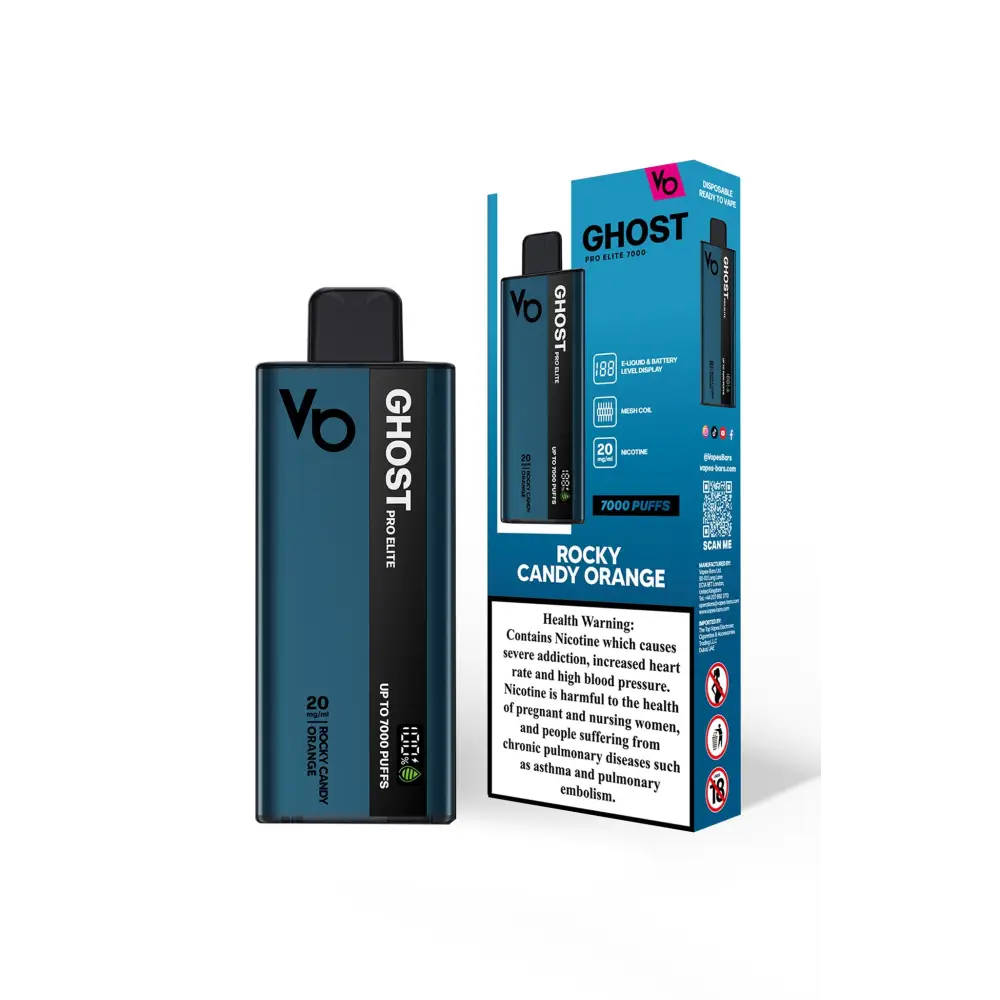 Ghost Pro Elite 7000 Puffs Disposable Vape Rocky Candy Orange Disposable Vape Vapes Uae
