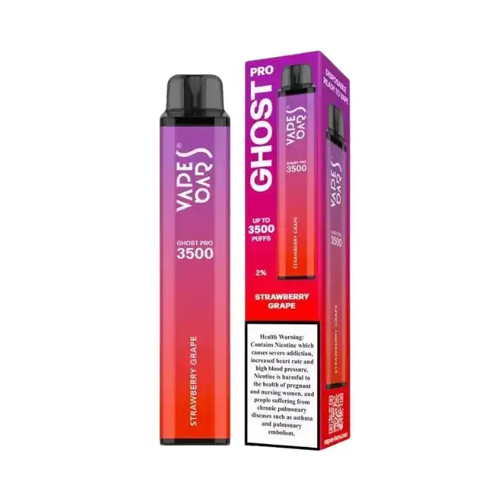 Ghost Pro Vape Bar 3500 Puffs Disposable Vape - Strawberry Grape - Disposable Vape - Vapes Uae