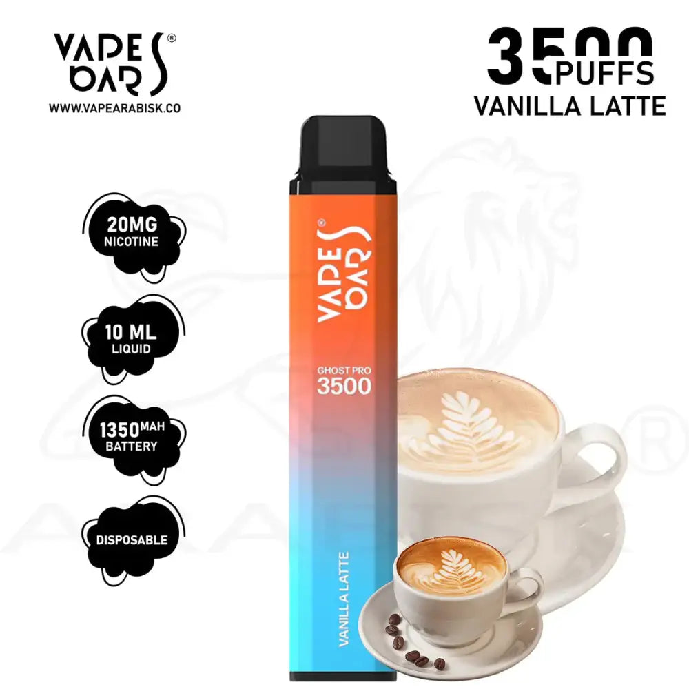 Ghost Pro Vape Bar 3500 Puffs Disposable Vape Vanilla Latte Disposable Vape Vapes Uae