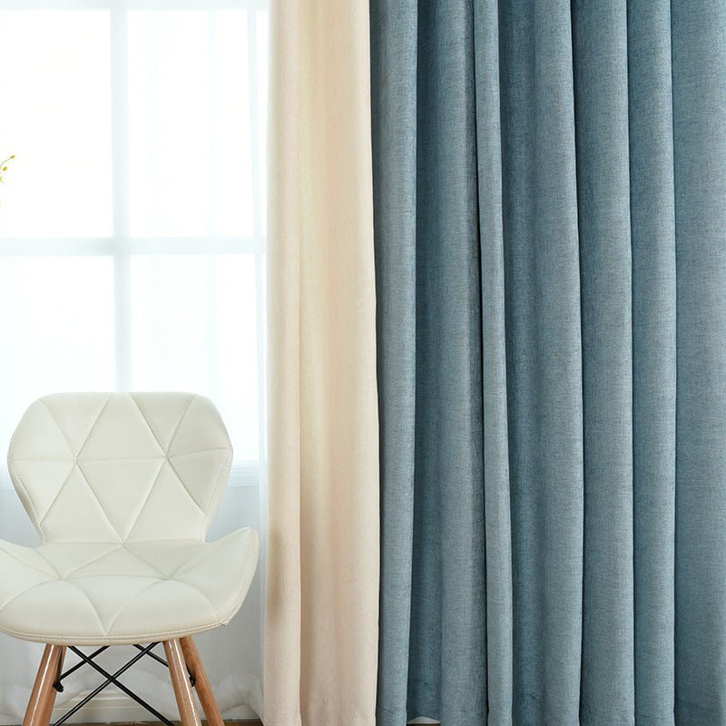 High shading chenille curtains - solid color - for living room and bedroom - home decor