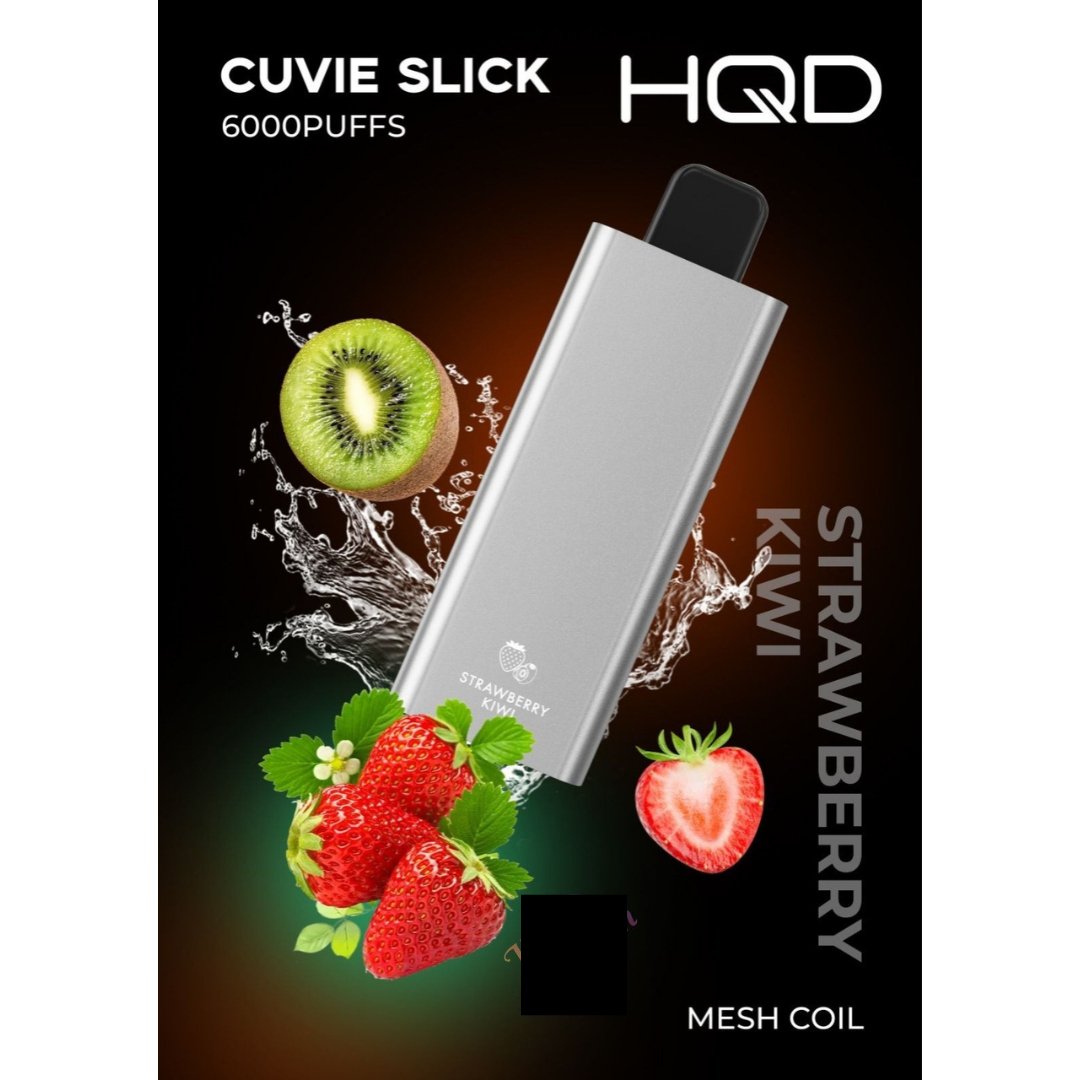 Hqd cuvie slick 6000 puffs - strawberry kiwi - disposable vape - vapes uae