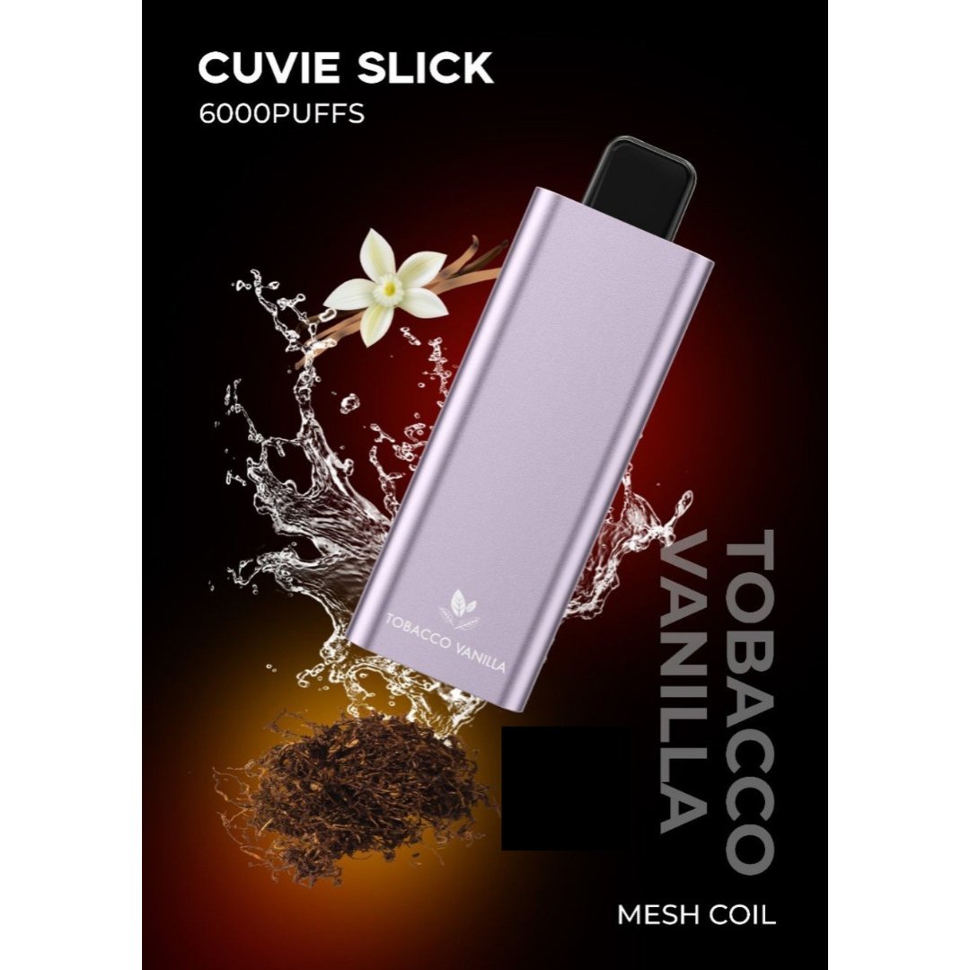 Hqd cuvie slick 6000 puffs - tobacco vanilla - disposable vape