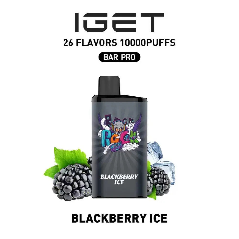 Iget Bar Pro 10000 Puffs Disposable Vape - Blackberry Ice - Disposable Vape - Vapes Uae