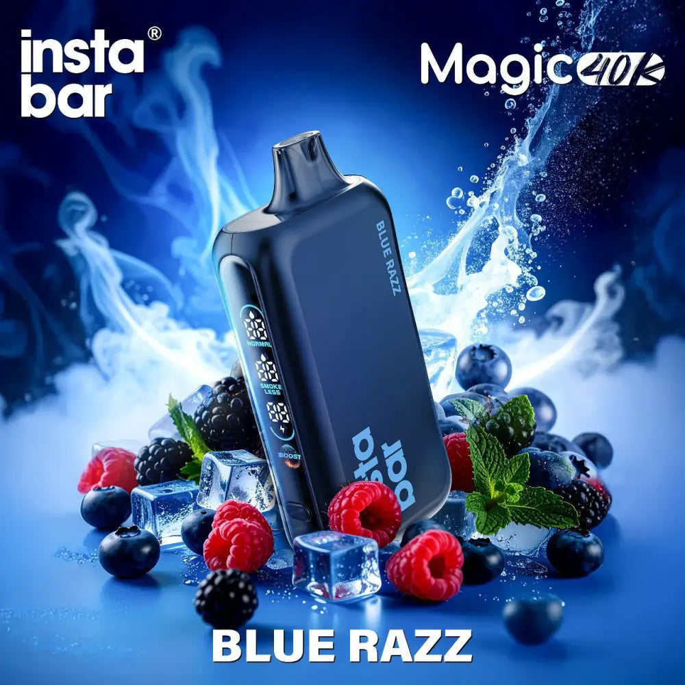 Insta Bar Magic 40000 Puffs Disposable Vape - Blue Razz - Disposable Vape - Vapes Uae