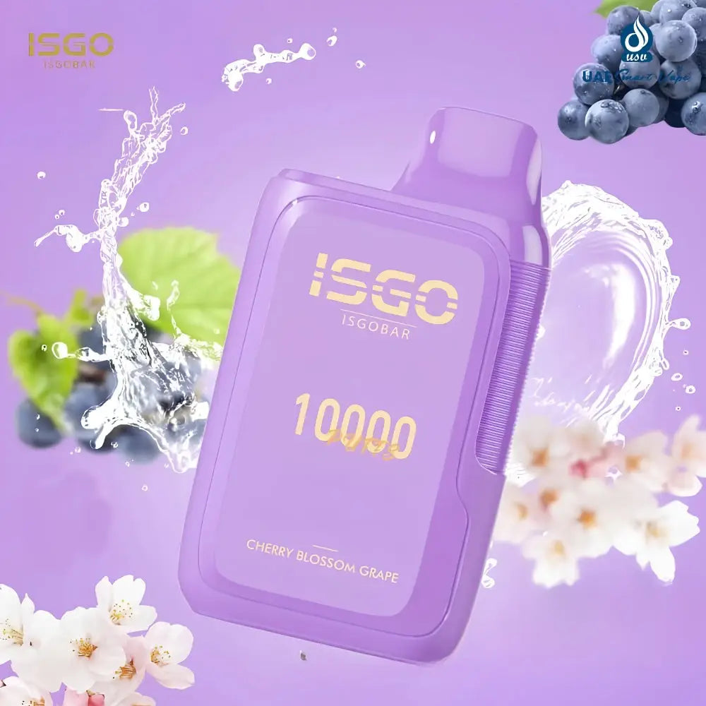 Isgo Bar 10000 Puffs Disposable Vape - Cherry Blossom Grape - Disposable Vape - Vapes Uae