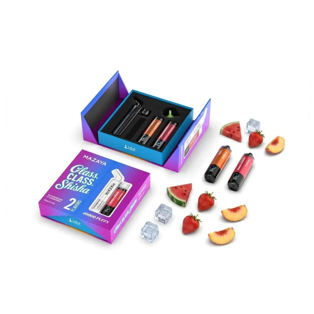 Joy & Mazaya Limited Edition Gift Box 80000 Puffs Disposable Vape - Watermelon Strawberry + Peach Ice Cream