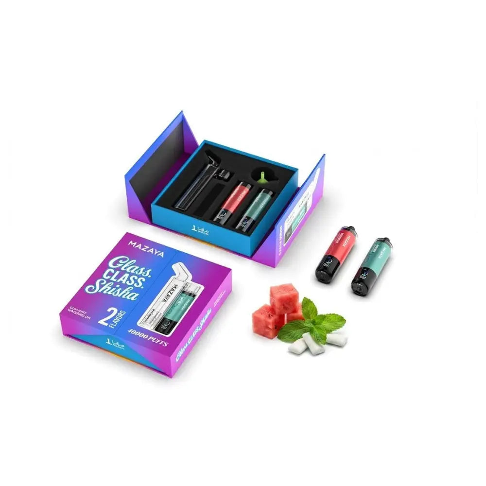 Joy & Mazaya Limited Edition Gift Box 80000 Puffs Disposable Vape - Gum Mint + Wateremlon - Disposable Vape - Vapes Uae