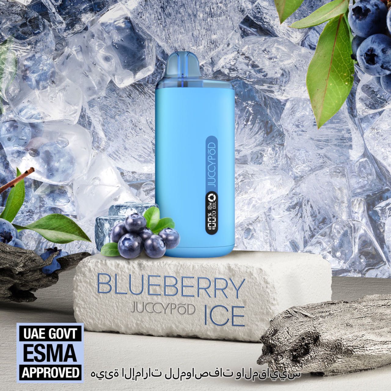 Juccypod 8000 Puffs Disposable Vape - Blueberry Ice - Disposable Vape - Vapes Uae