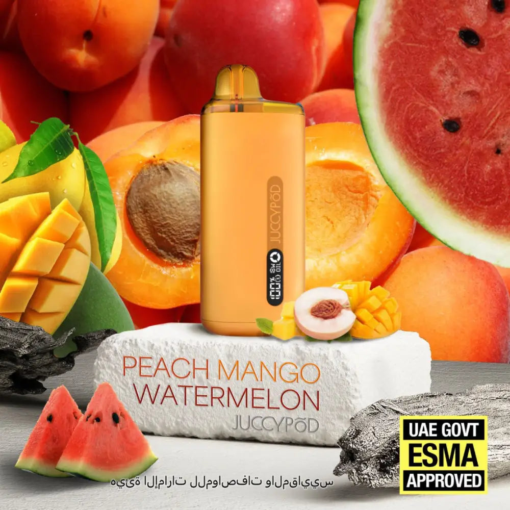 Juccypod 8000 Puffs Disposable Vape - Peach Mango Watermelon - Disposable Vape - Vapes Uae