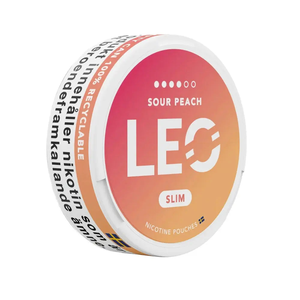 Leo Nicotine Pouches - Sour Peach - 12mg - Nicotine Pouch - Vapes Uae