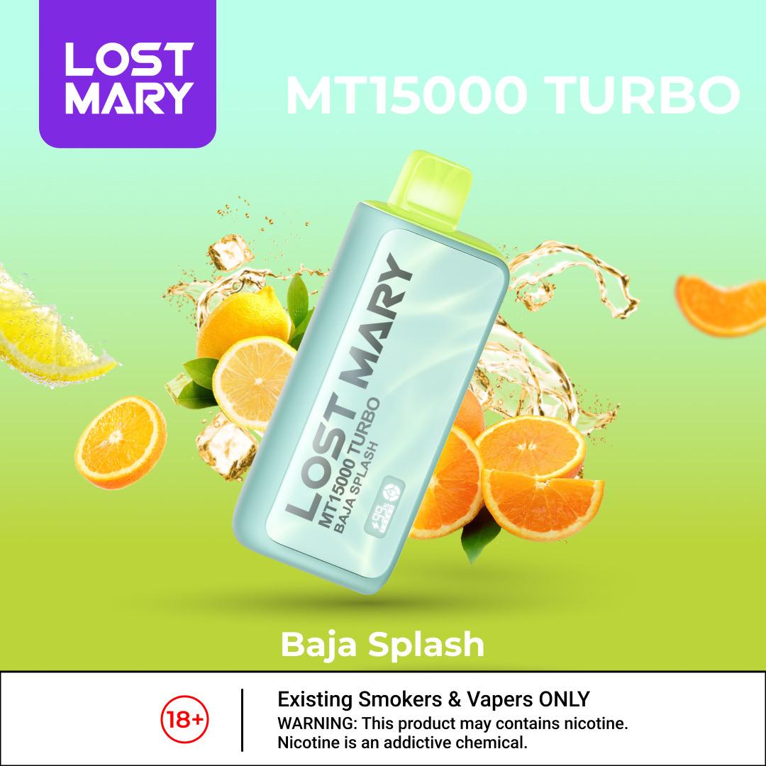 Lost mary mt15000 puffs - baja splash - disposable vape - vapes uae